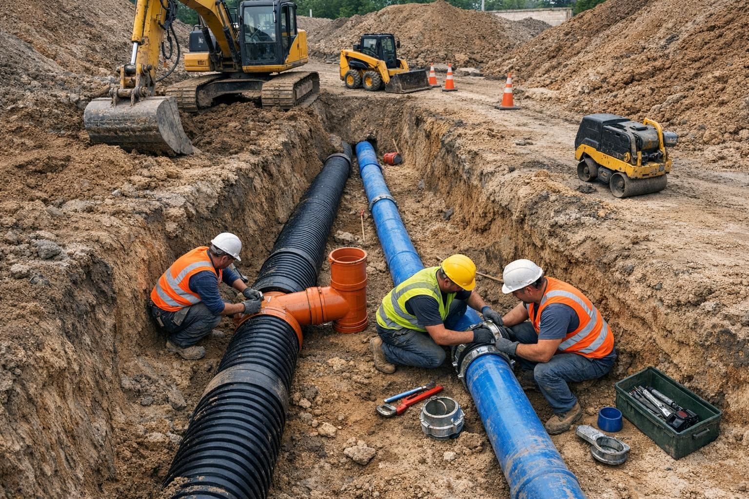 Reliable outdoor solutions from planning to transfer    < The construction of an outdoor track   ensures the correct infrastructure of the object: high-quali