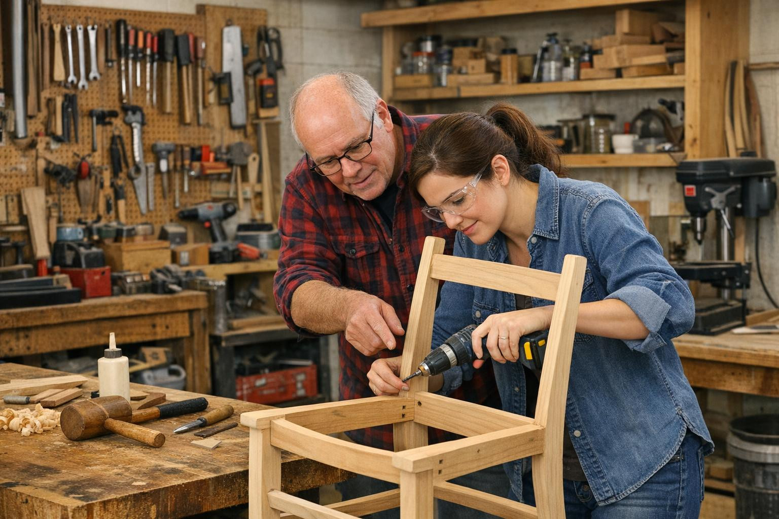 Full workspace, professional tools and practical instruction under ...