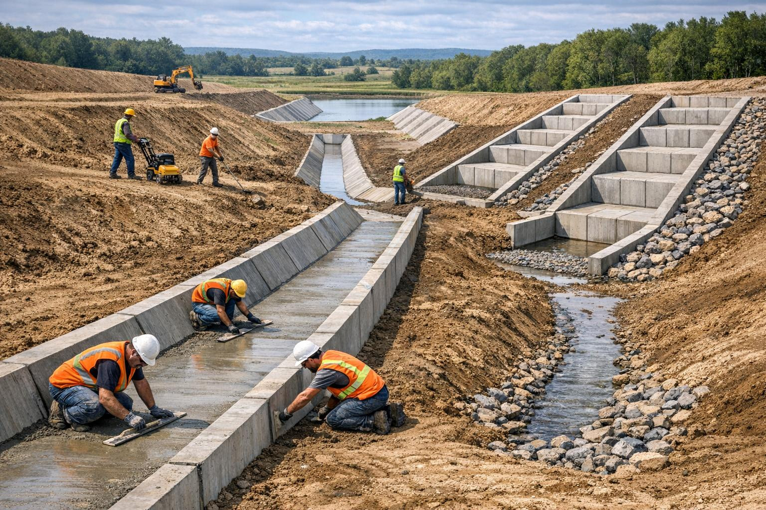 Effective protection against floods and excessive humidity    < Sade- and drainage  solutions ensure long-term protection of properties and buildings by driv