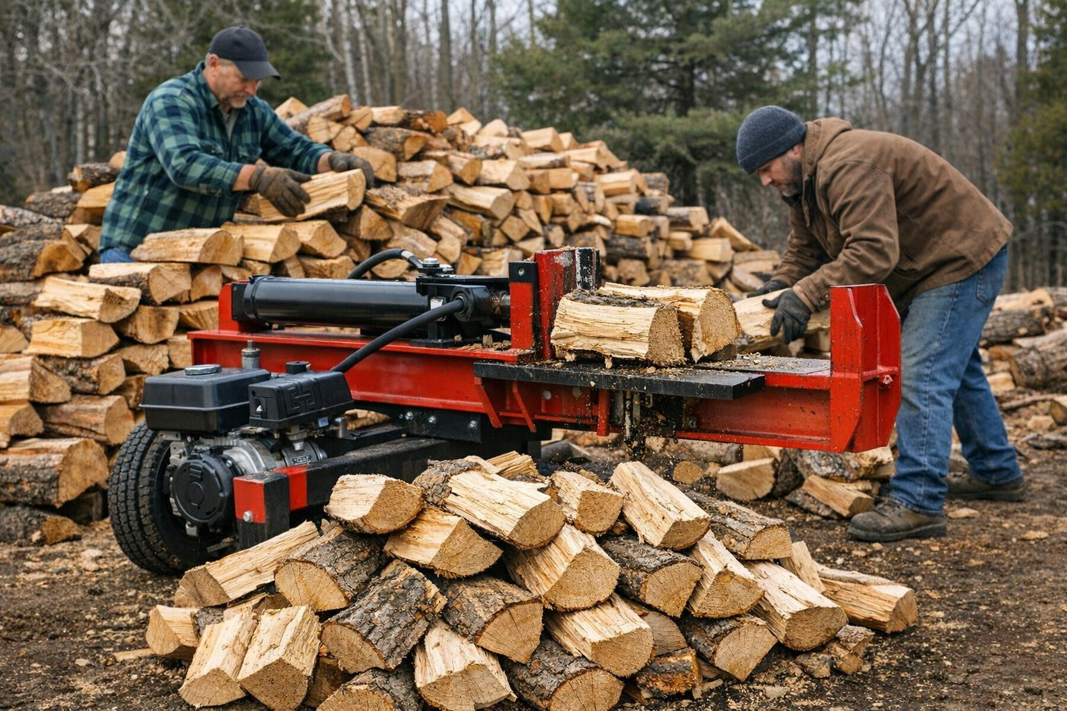 Quick, safe and efficient heating - breakage and production     Wood break-up   and  hal production   ensure simple ignition, uniform combustion and less mainte