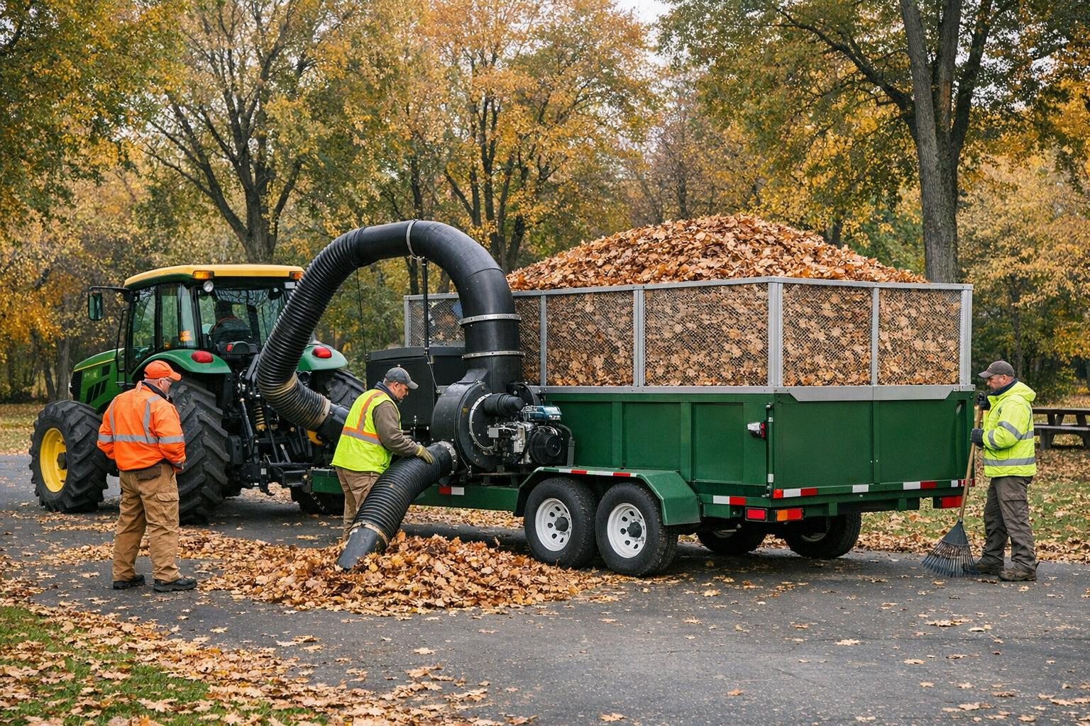 Sheet trailer T3  offers a perfect balance between roadworthiness and reliability in order to make the cleaning of leaves and trash faster, safer and less labou