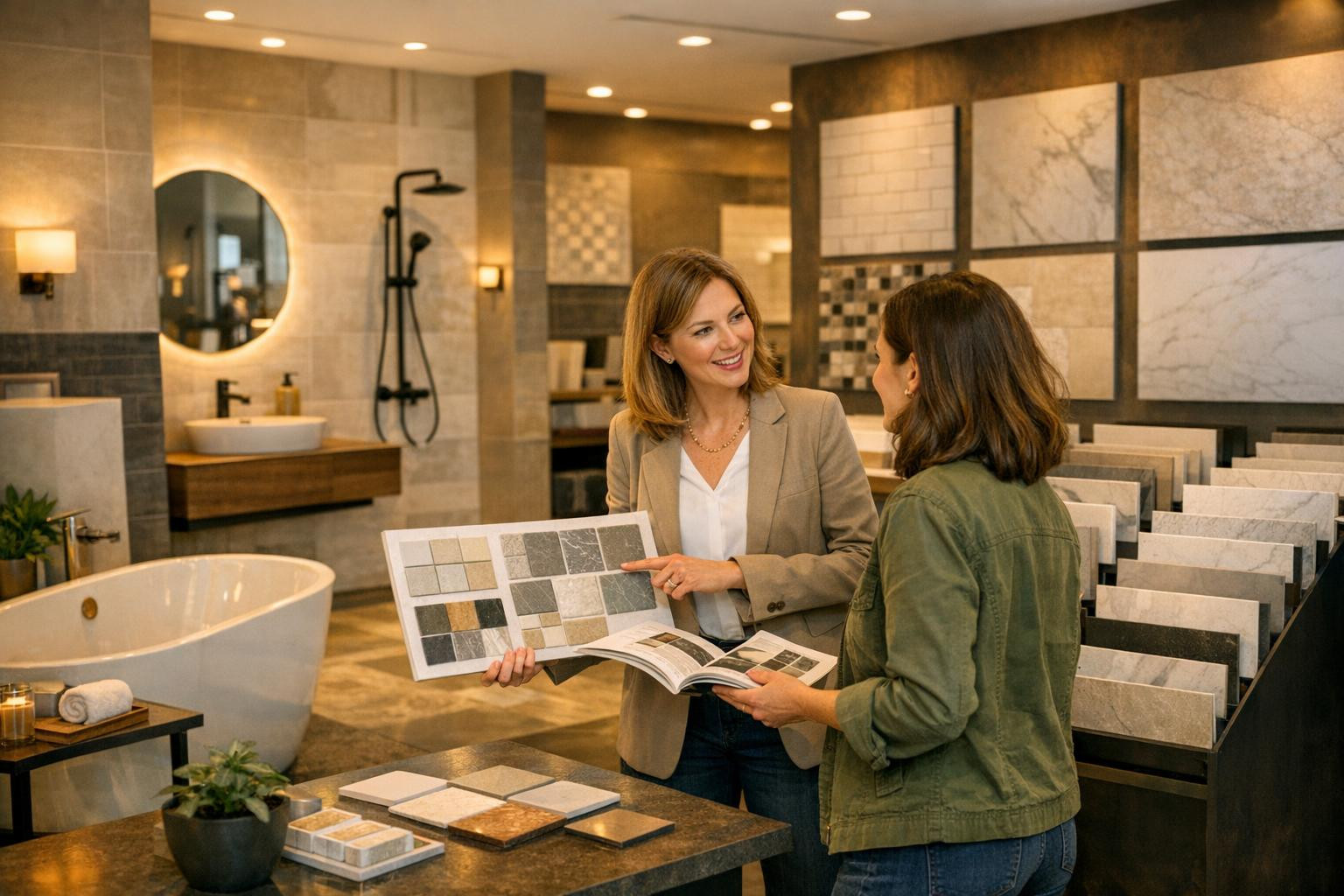 A tangible product observation and personal consultations in Tallinn     Showroom  Pärnu mnt 158 offers an opportunity to see, touch and compare materials in a 