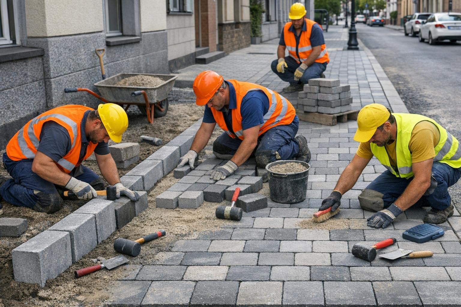 Precise installation, solid result < Installation of edge stones ...