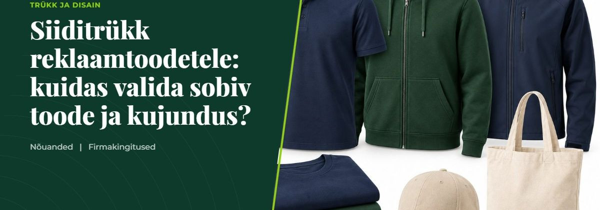 Siiditrükk on üks vanimaid ja töökindlamaid viise, kuidas logo tootele kanda. Hästi valitud toote ja läbimõeldud kujunduse korral annab see selge, värvika ja ka