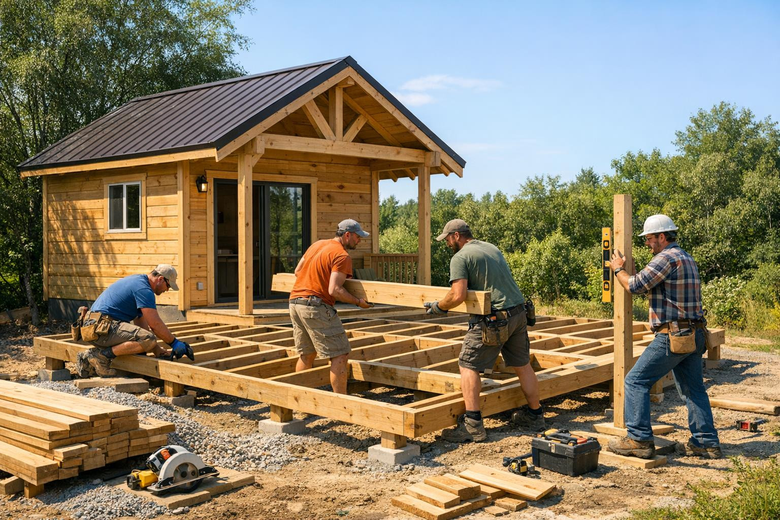 Small buildings  offers full solutions from the foundation to the transfer, focusing on the construction of small houses, terraces and dedicated auxiliary build