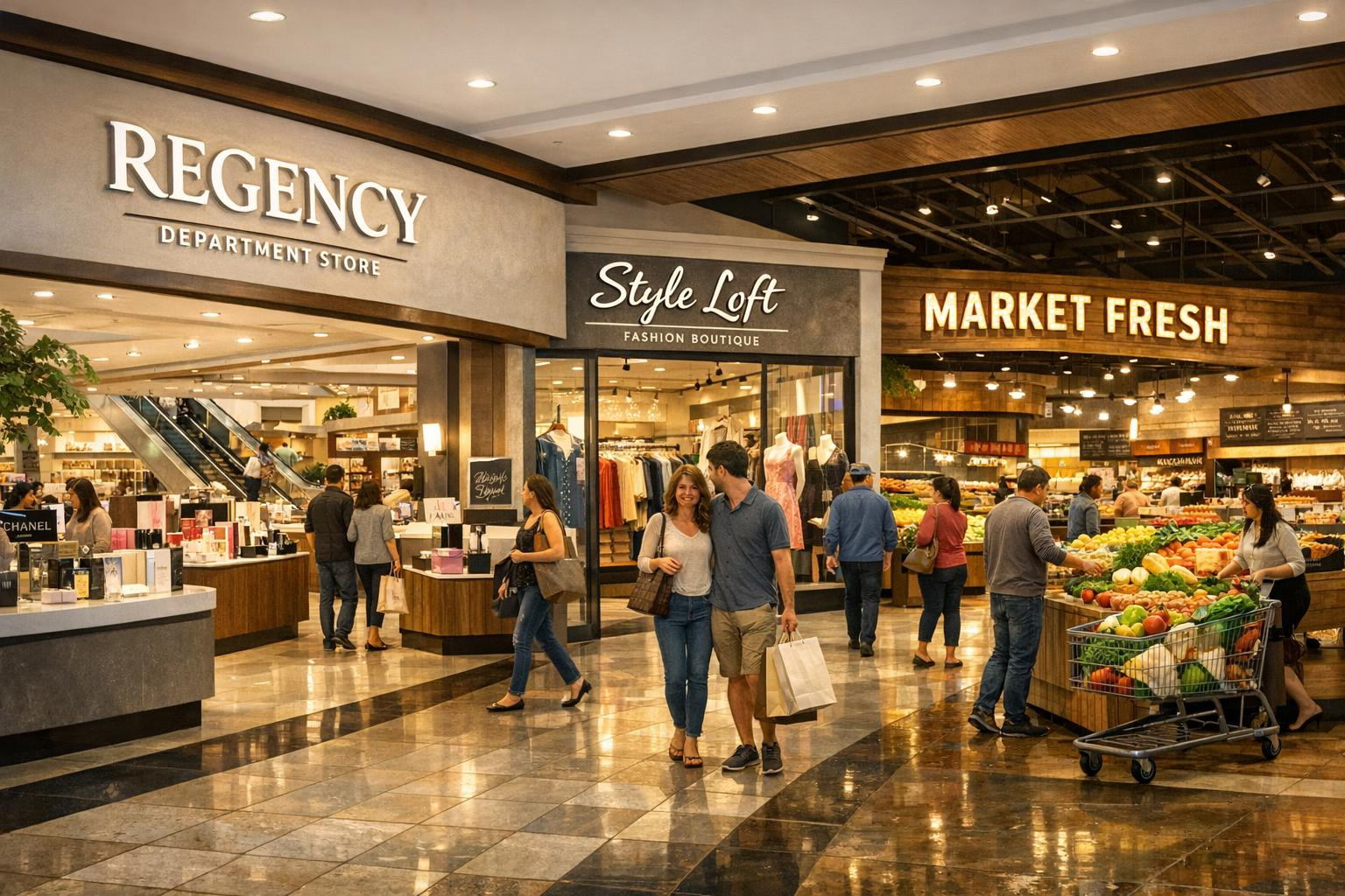 Retail trade solutions  combine the versatility of a multidisciplinary supermarket, the style of clothing stores and the security of supply of food stores to cr