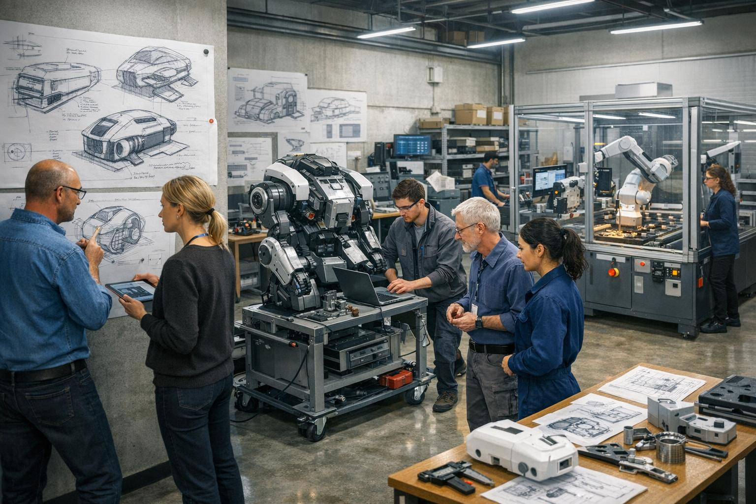 Full solution for the lifecycle   - from design and prototyping to production of special machines, manufacture of special components and integration of automati