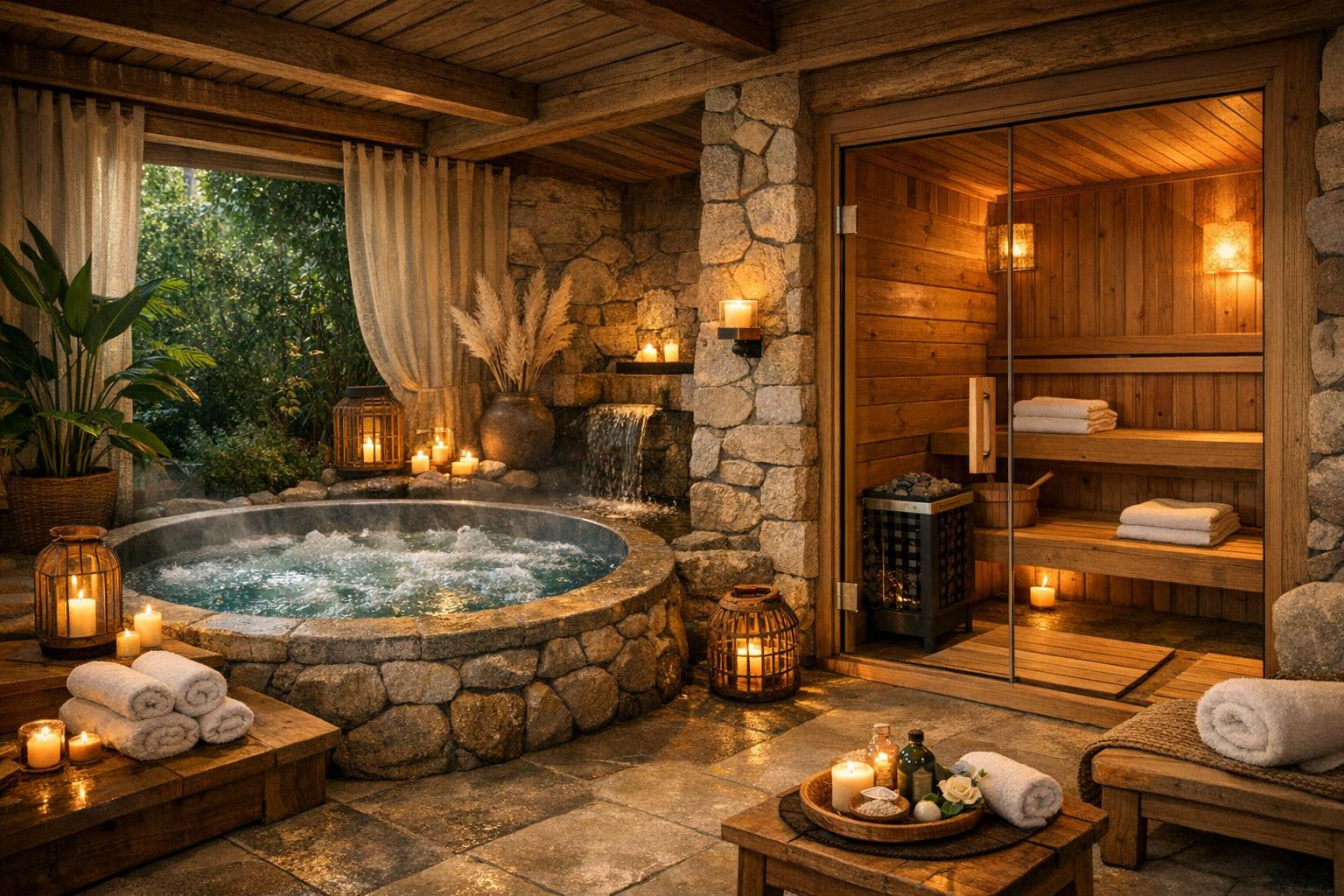 A relaxing day that restores body and spirit   < Spa daily package  combines carefully selected care,  private sauna a and  bath and bubble bath  to provide 