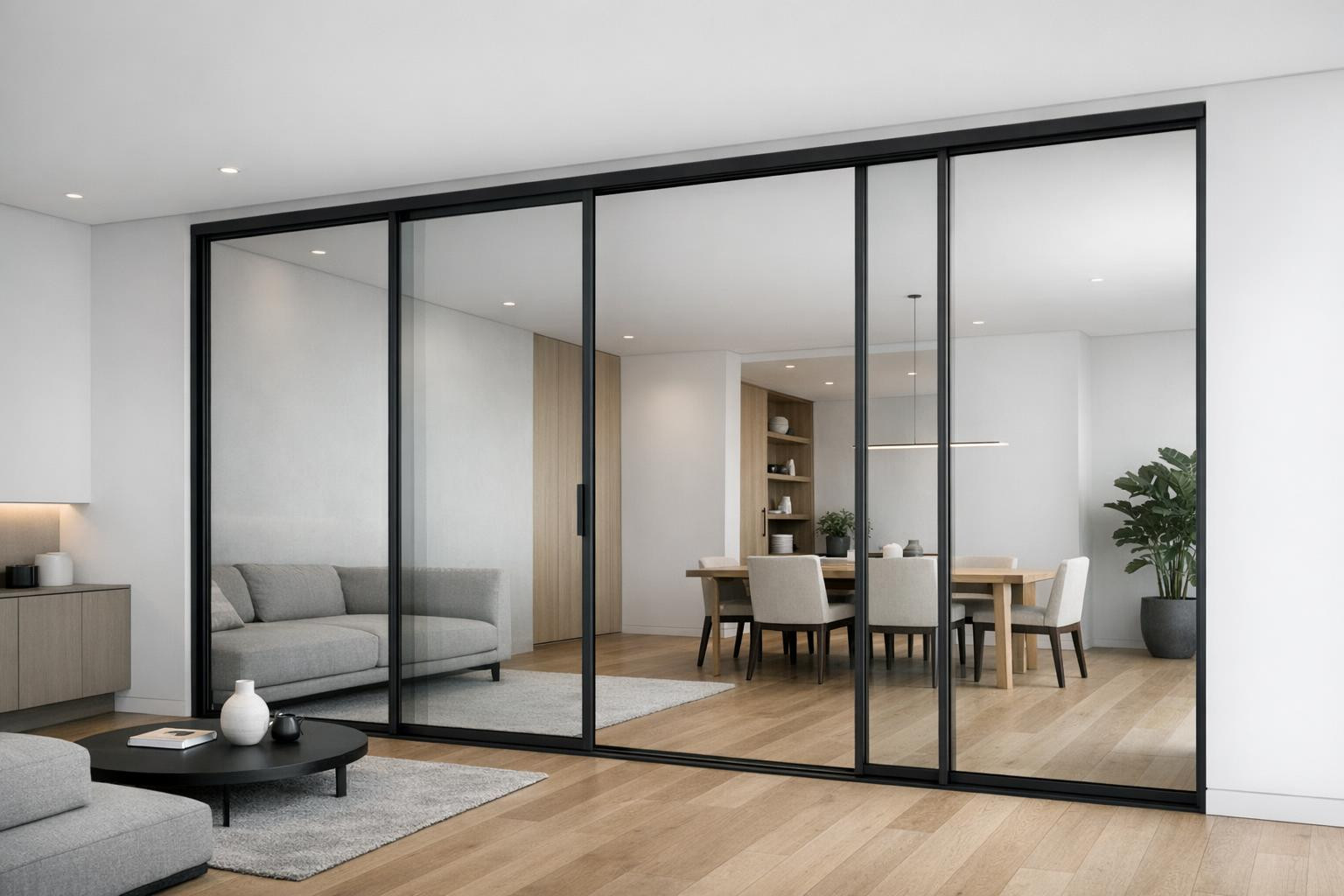 Discover space-saving sliding doors that change the interior     The space-saving sliding doors  give the apartment or office a clear, minimalistic look and max