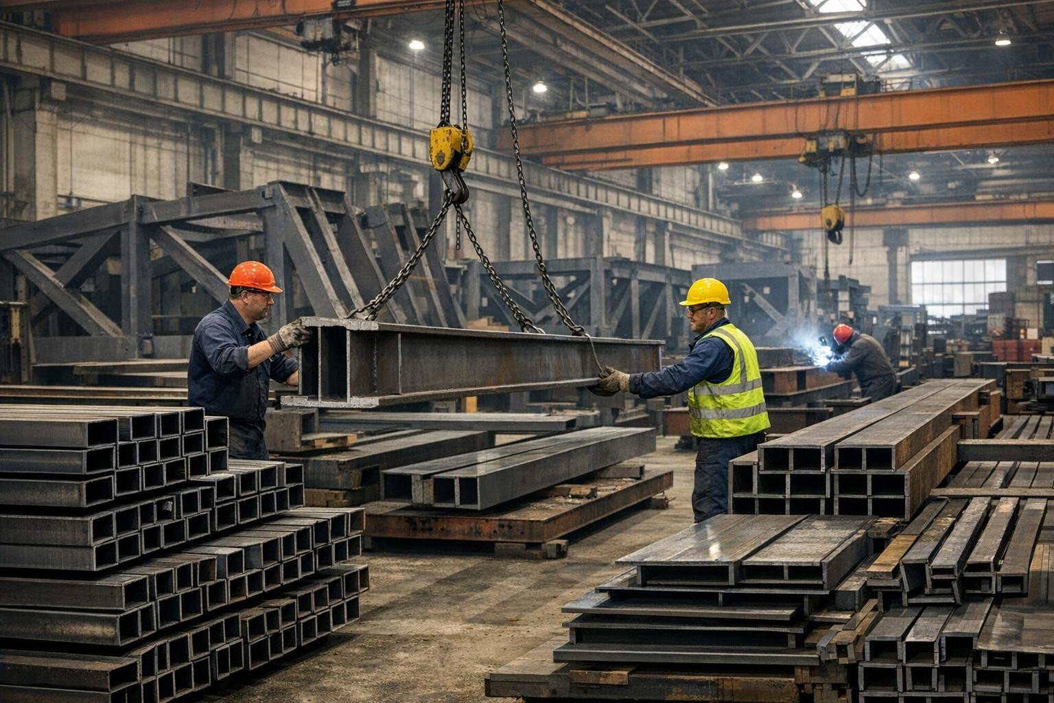 Designated and manufactured on a special order: steel structures ...