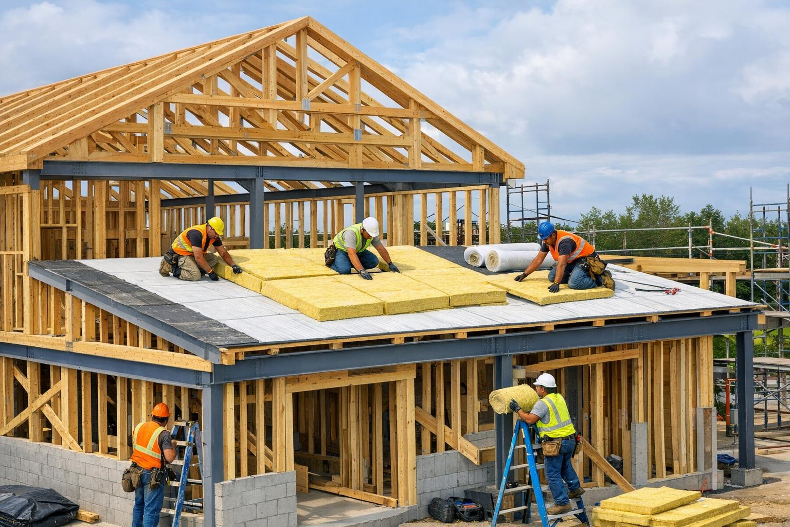 Religible constructions and roof solutions that last     Puitkarkassi construction ,  steel constructions installation , professional  roof works  and accurate 