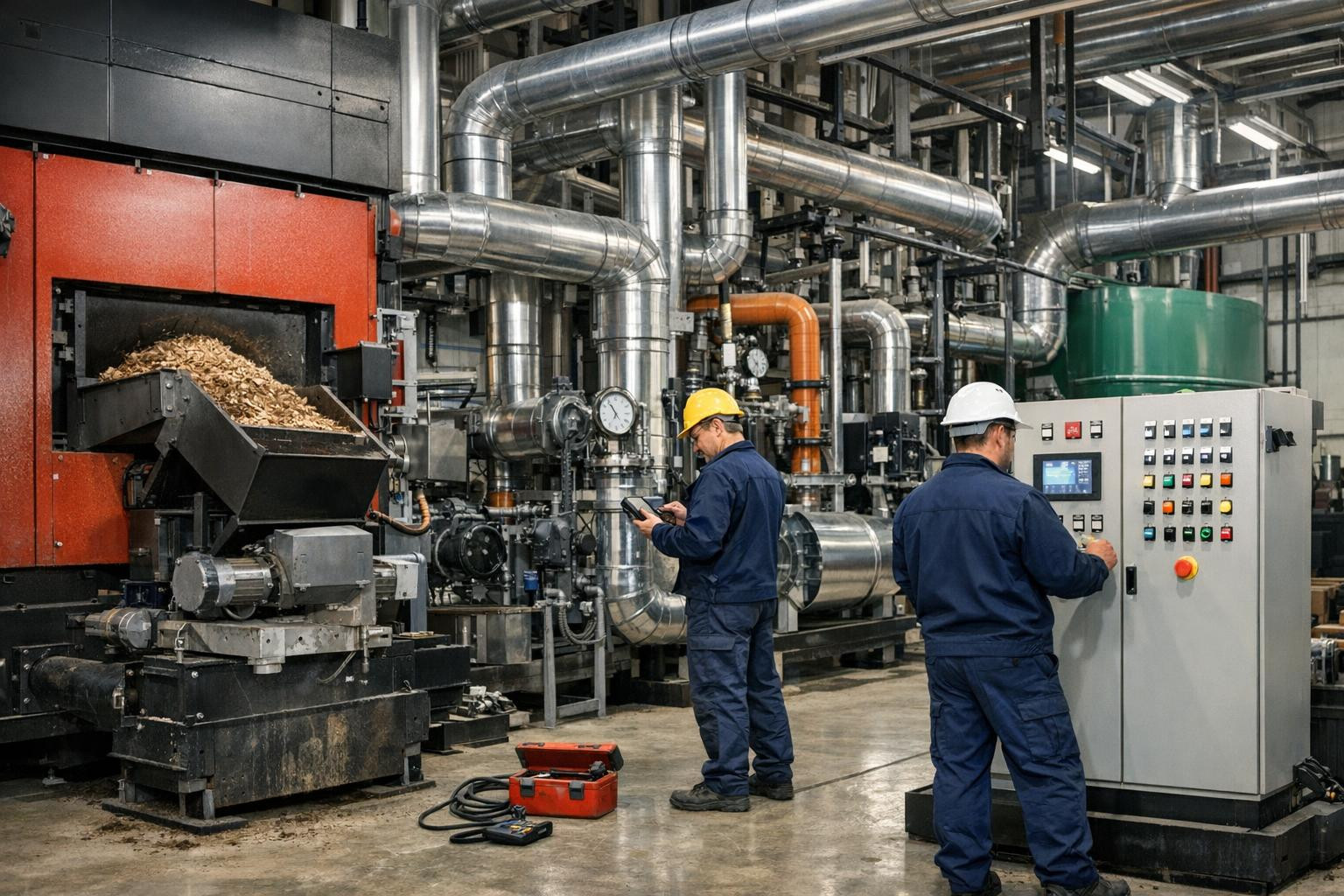 Stationary boiler house  offers a strong performance and stable heat production solution for sites where continuous and controlled heating or process heat is re