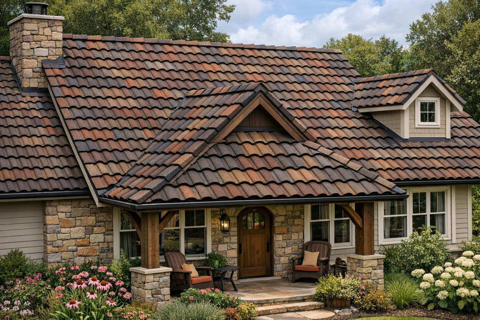 Stone profiles  bring classical roofing effects to the façade and roof, while offering steel durability and long-lasting. Suitable for both new development and 