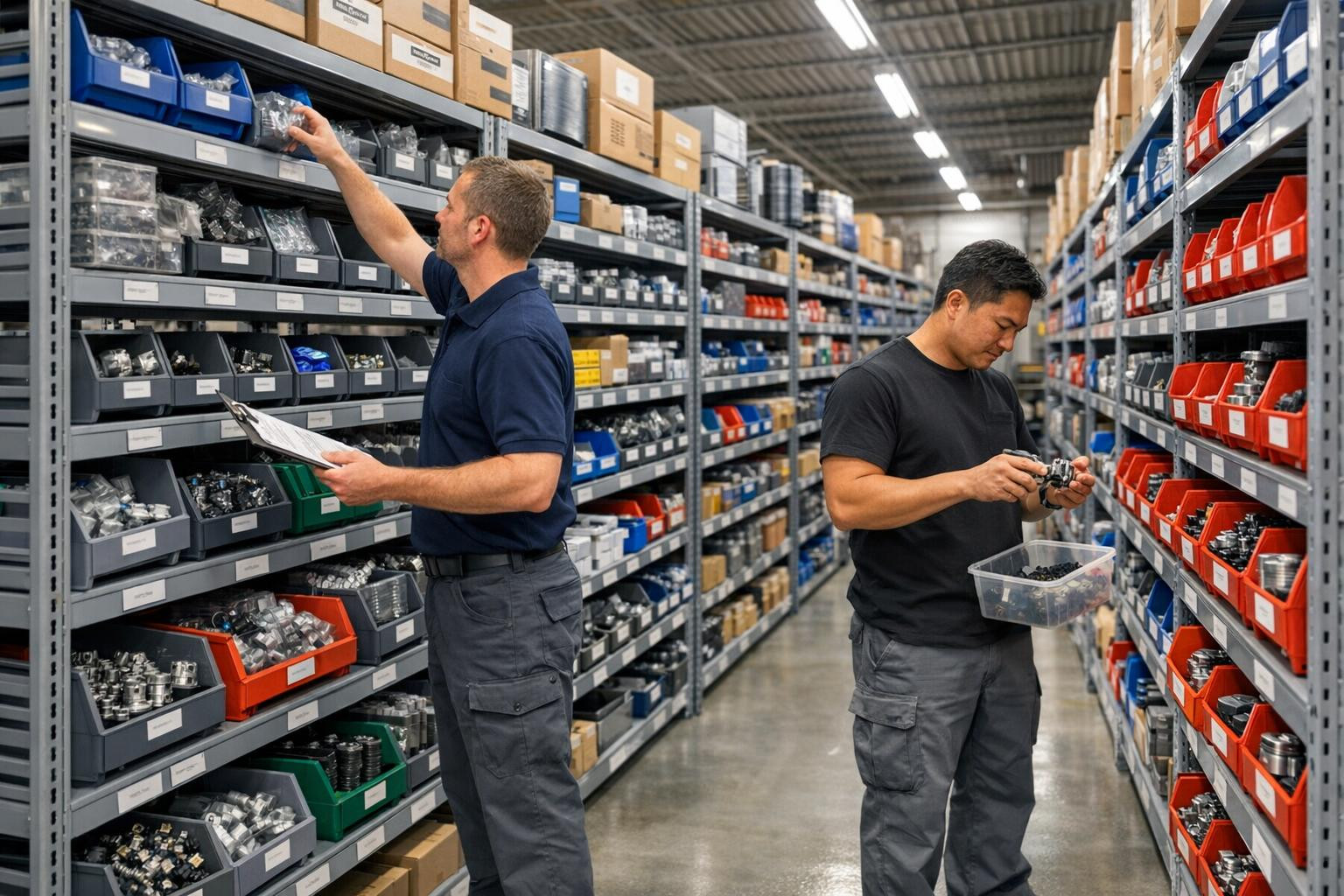 The spare parts warehouse ensures fast delivery and accurate stock ...