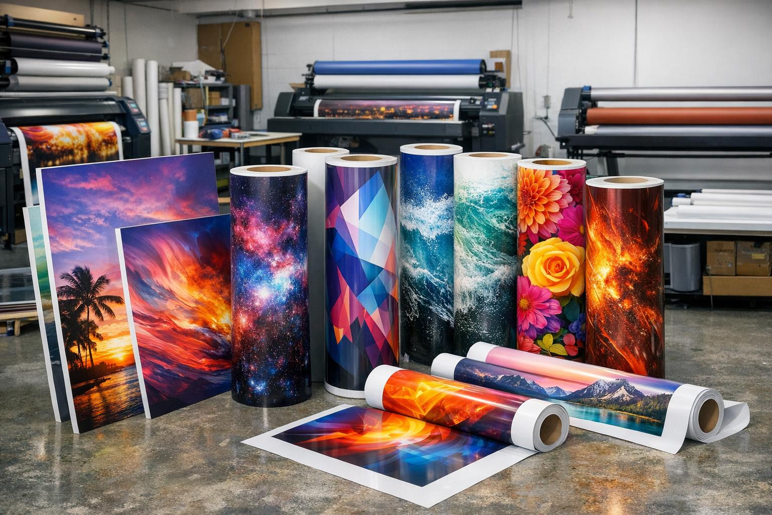Creative solution for large-format printing    Competent and permanent large-scale printing, which are exposed to weather and daily load, gives the brand a prof
