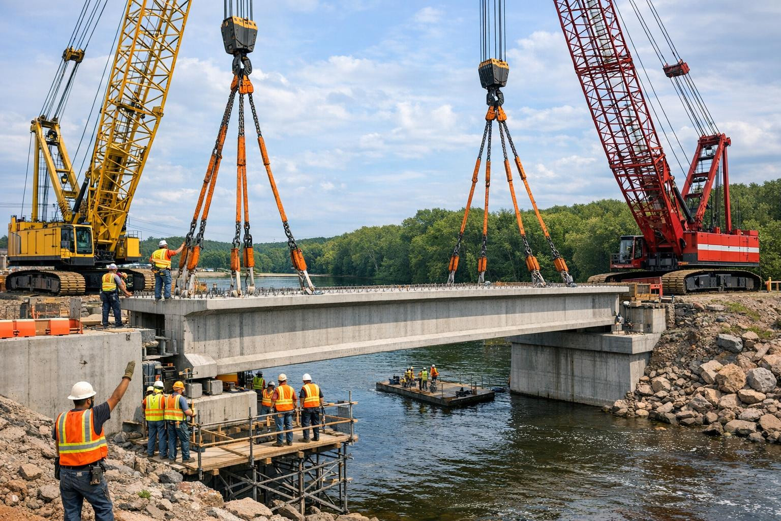 The construction of bridges and maintenance require precision, ...