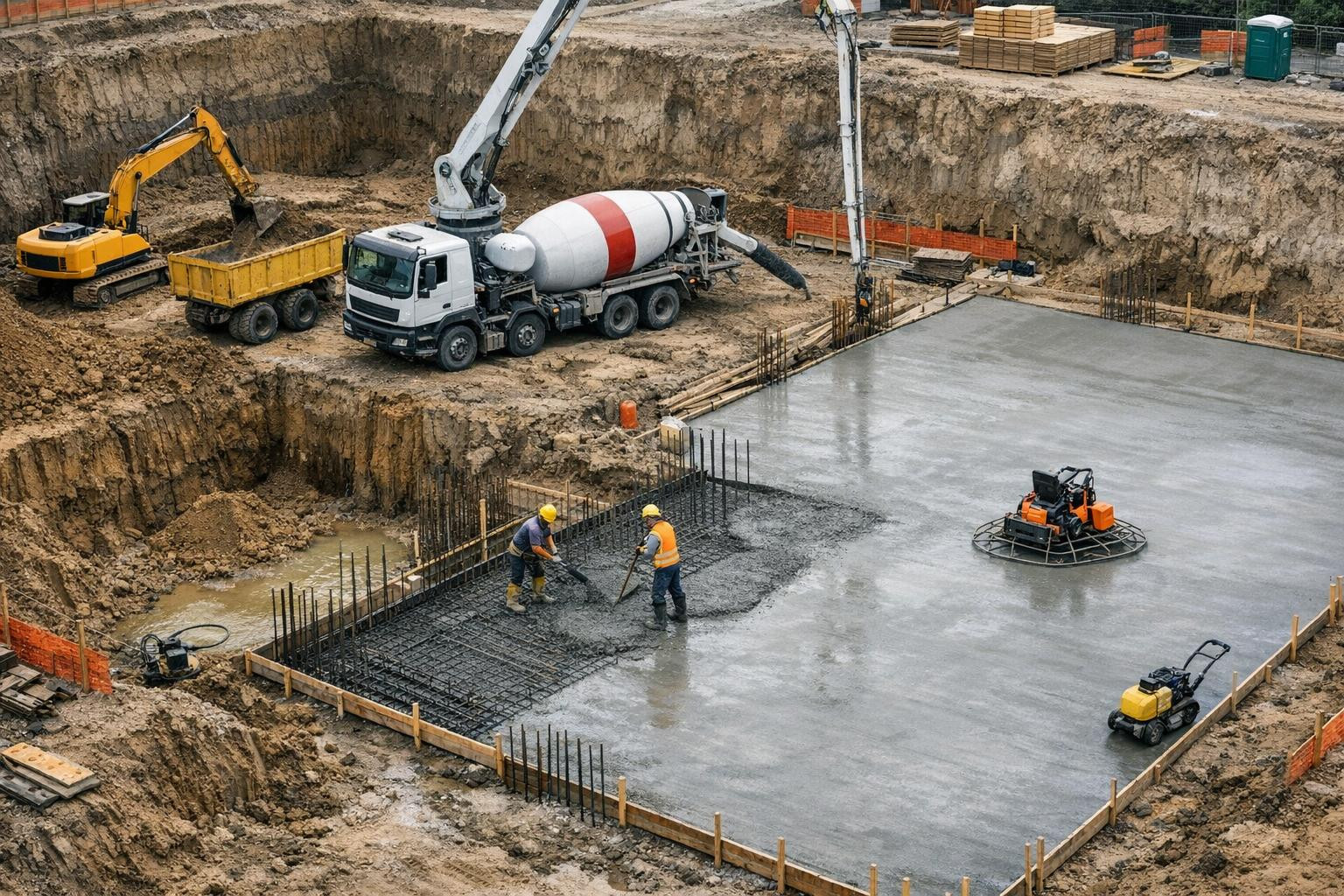 Strong base for each building    Funds  and  land preparation  form the basis for each construction project: the work done correctly ensures long-term stability