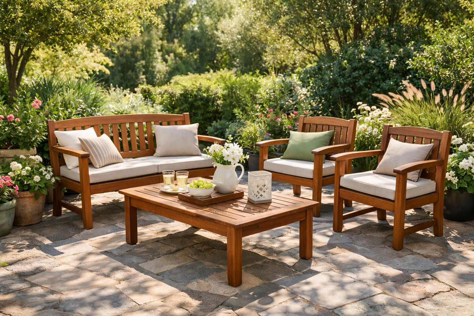 Wooden garden furniture  combines timeless beauty and practical endurance by transforming the terrace, garden or public space into a meeting place. Each article