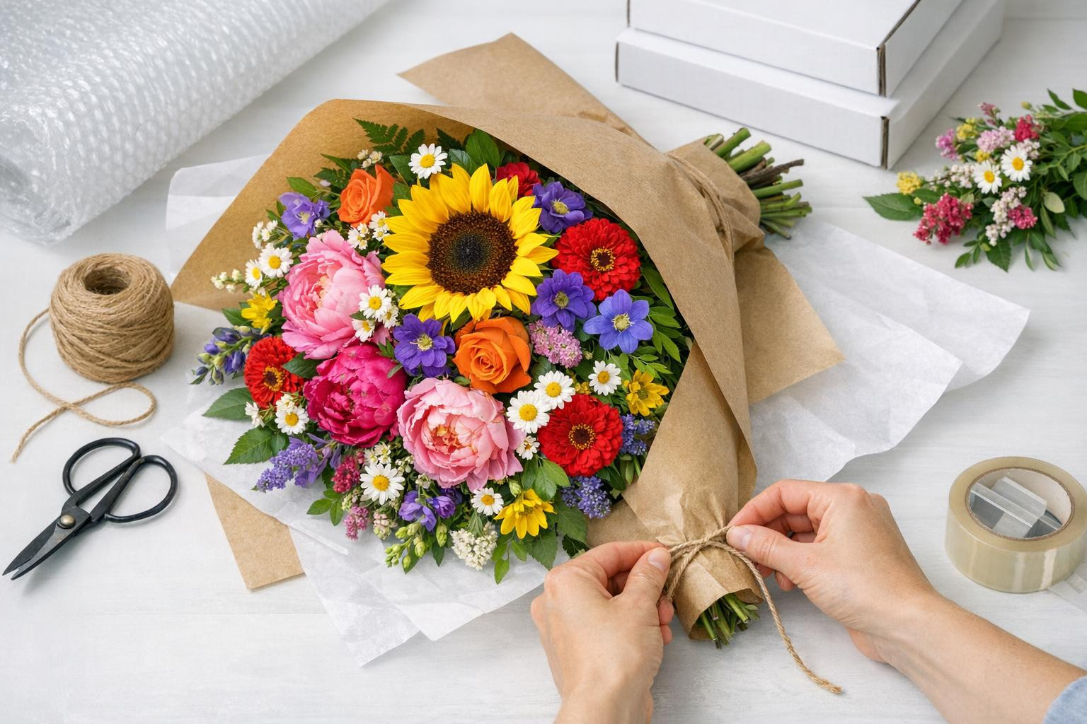Colorful selection and simple ordering    < Souvelles e-shop  offers a wide and carefully selected selection of summer flowers that can be conveniently order