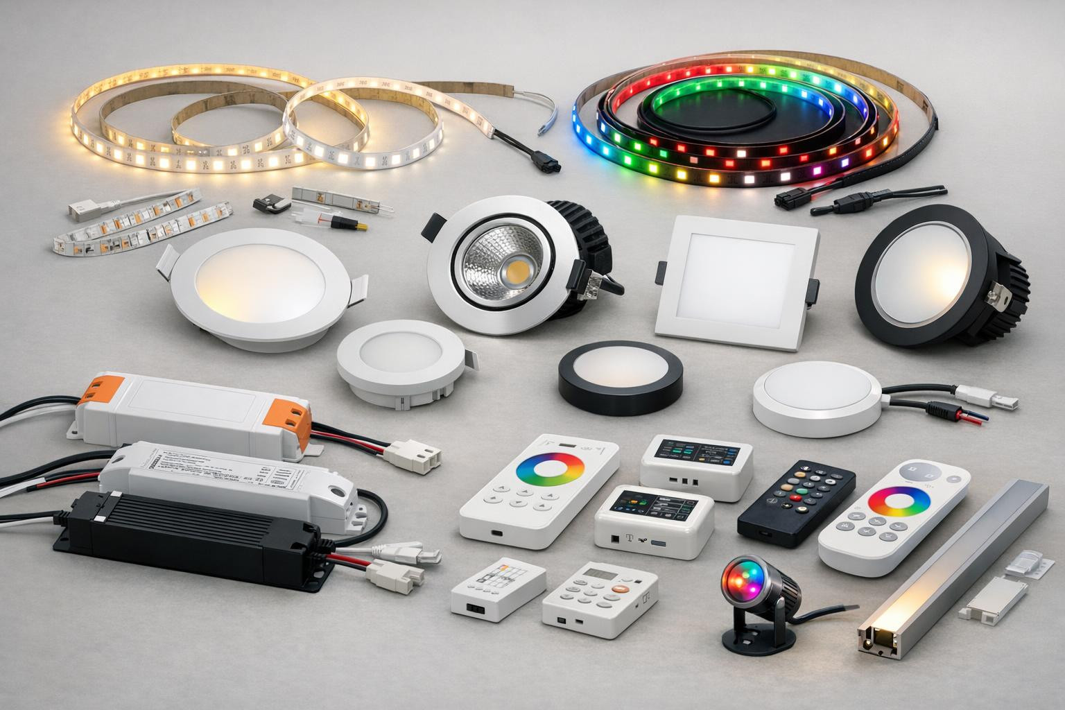 Effective lighting for each room   Lai selection  LED bands ,  lambs and luminaires ,  draiverid   and  controllers  allow the creation of energy-saving, aesthe