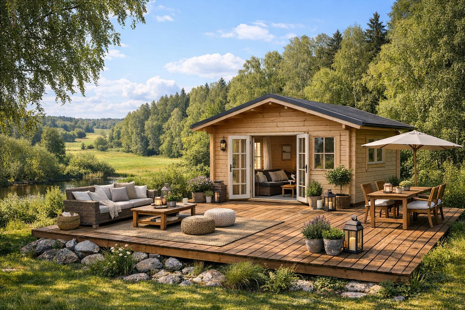 Suvemajad ja suvilad — mugavus, isolatsioon ja kiire paigaldus 
 Suvemajad ja suvilad paksemate seintega (45–70 mm) ühendavad klassikalise puhkehetke hõngu kaas