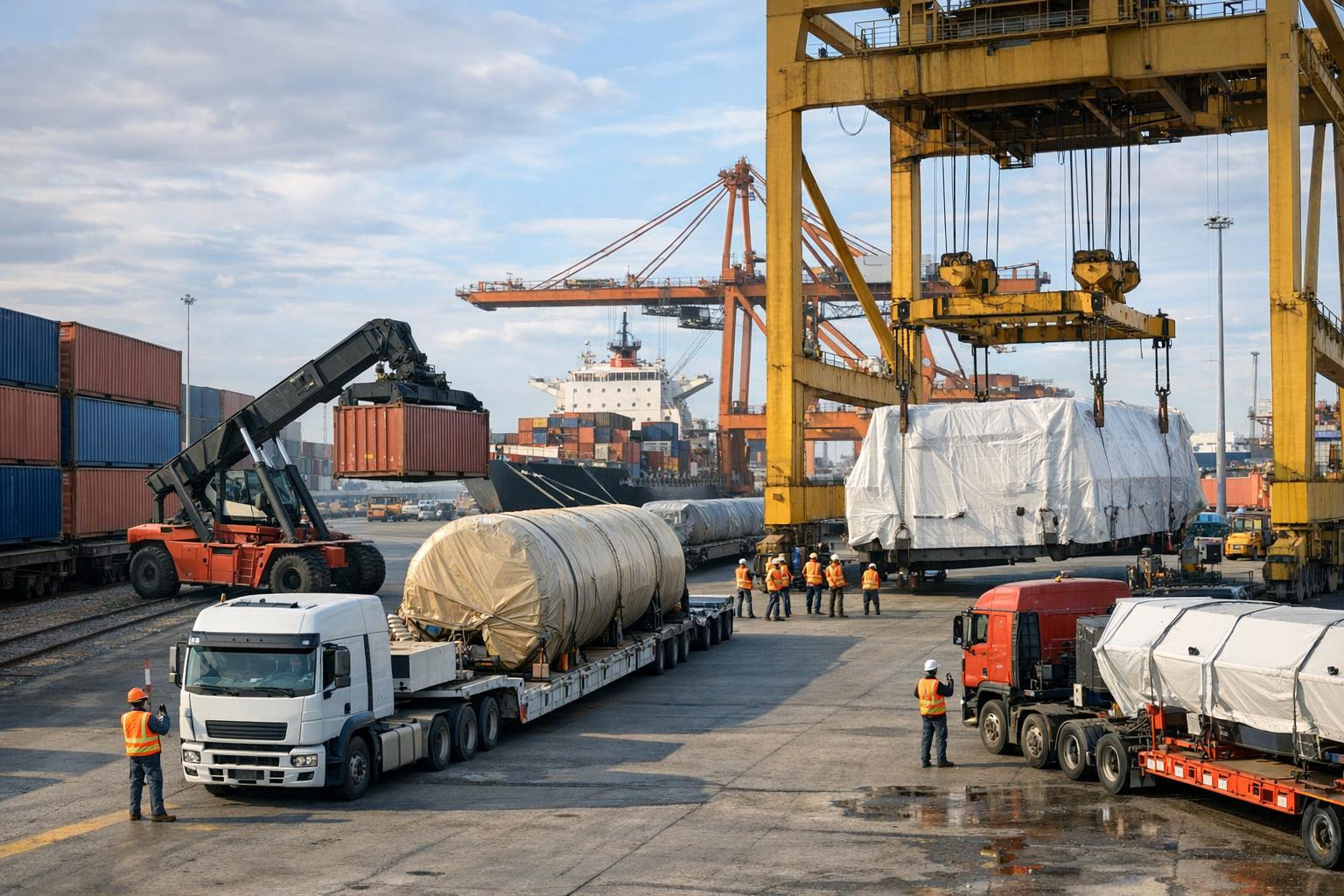 Täielik logistika- ja ekspedeerimislahendus  ühendab projektiveod, OOG-transporti, täis- ja osaveod ning konteinerikonsolidatsiooni koos täieliku dokumentatsioo