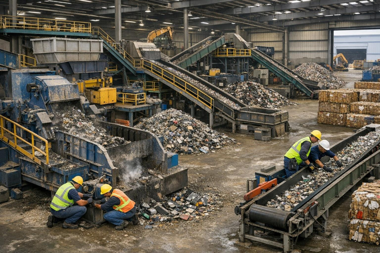 Integreeritud täislahendused  katavad kogu protsessi purustamisest ja sortimisest kuni eritellimuslike seadmete projekteerimise, hoolduse ja varuosade tarnimise