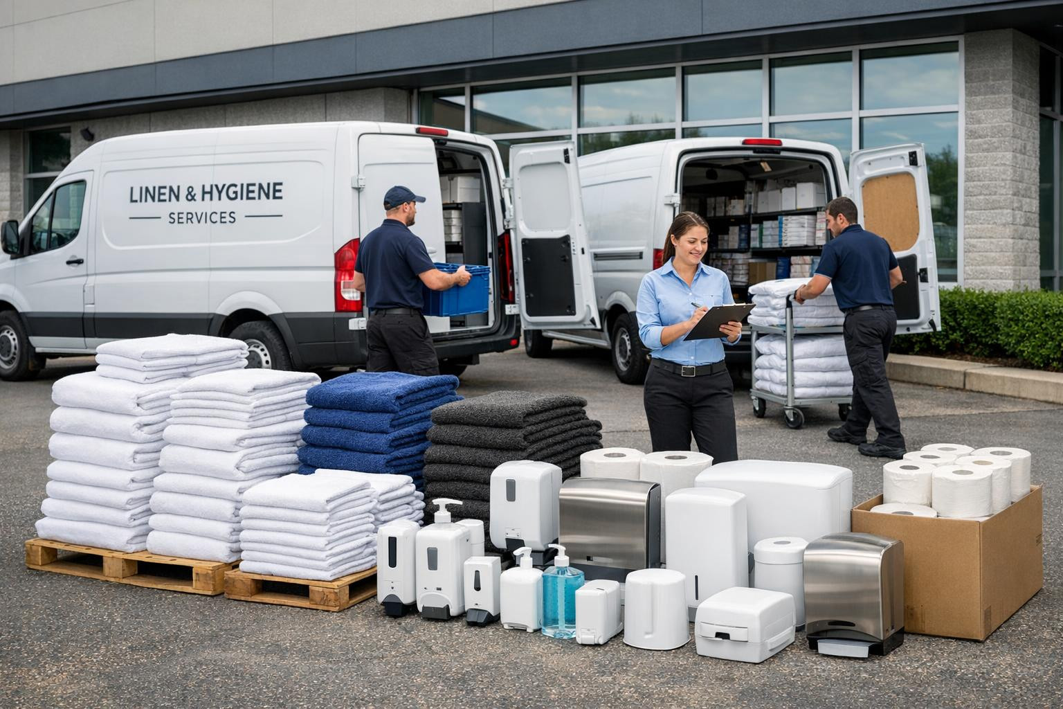 Täisteenused tekstiilide ja hügieeni valdkonnas  tagavad puhta ja esindusliku töökeskkonna, madalamad tegevuskulud ning sujuva logistika. Lahendus ühendab uksem