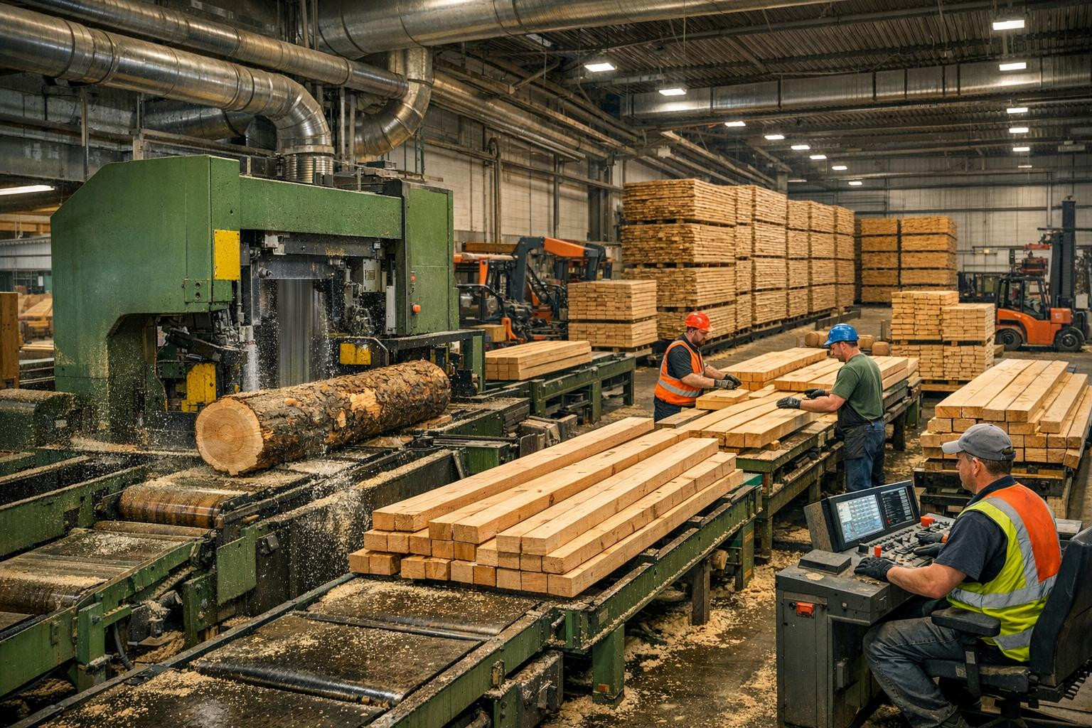 Täpne saematerjali töötlemine tagab ühtlase puidukvaliteedi, ...