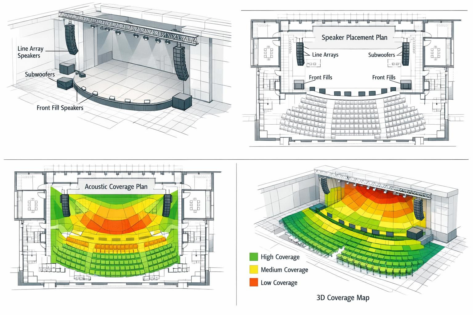 Täpselt kavandatud helisüsteemid, mis toimivad esimesest proovist ...