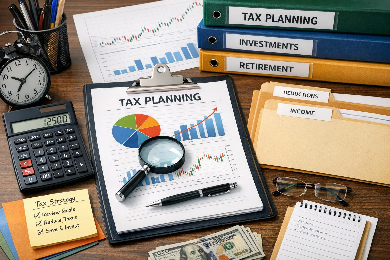 Tax planning  means a strategic, legal approach to tax optimisation and enforcement of tax obligations so that the company's cash flow is stable and predictable