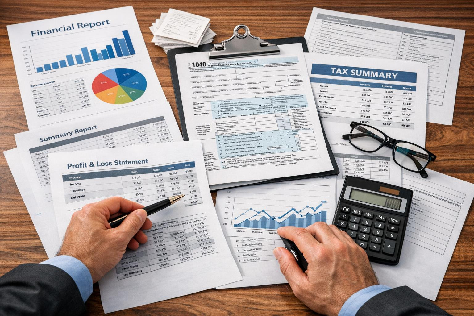 Taxes and reporting  offers a systemic approach that combines correct tax accounting, accurate VAT accounting and clear financial statements, so that management