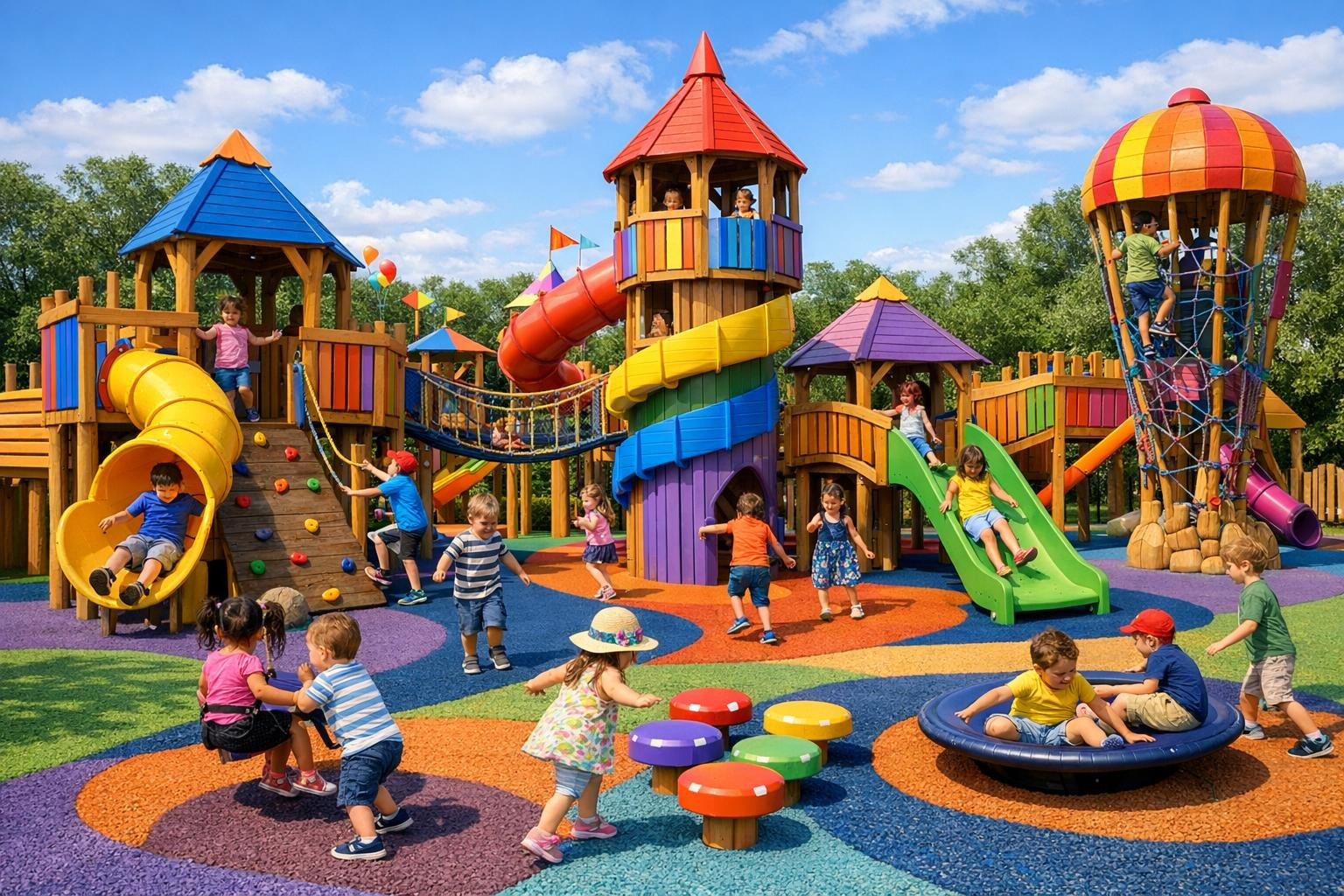 Detection pleasure and security in one room   Thematic playgrounds create an environment where children can play, learn and develop through the stimulation of i