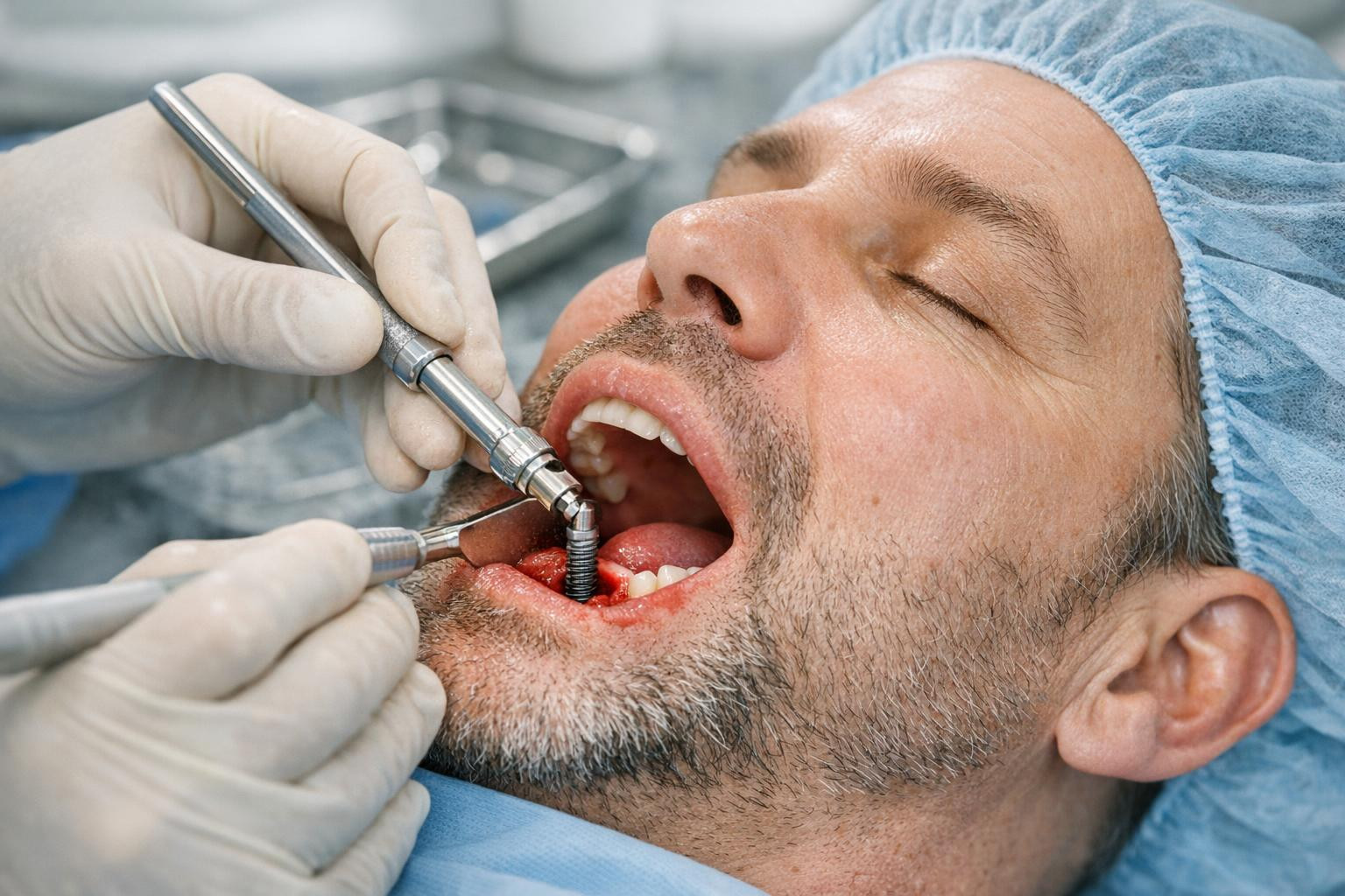 New life for smile: what is dental implantation?    Dental implantation  is a surgical implant installation designed to replace one or more missing teeth with a