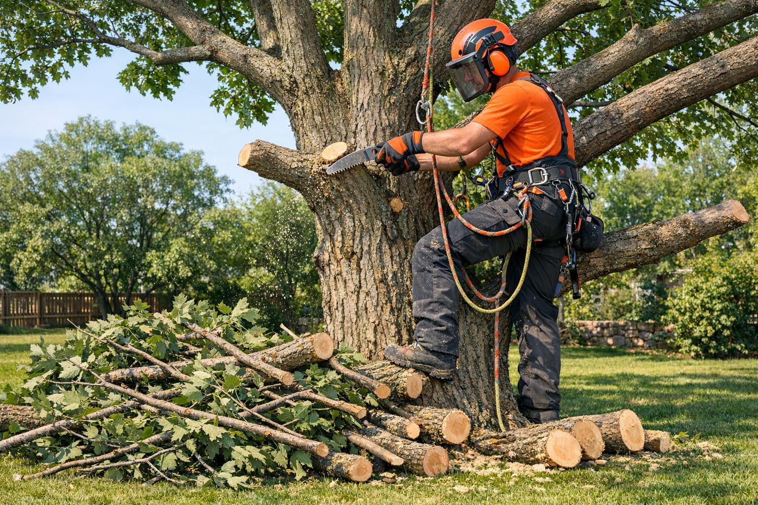 The cutting of trees  is a targeted maintenance method that restores and preserves the health of the trees, reduces the risk of damage to property and gives a s
