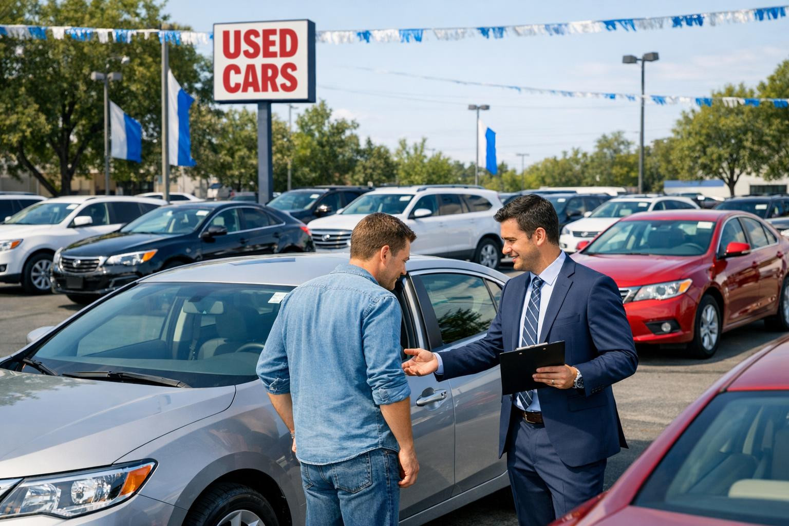 Checked used cars, clear price offer and unconcerned purchase ...