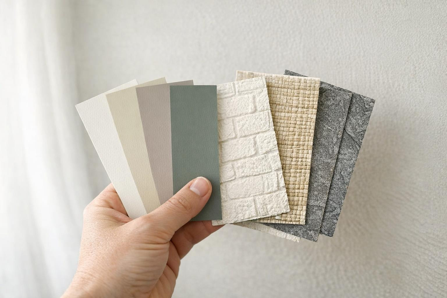 Testi kodus, enne kui otsus tehtud: lihtne ja riskivaba lahendus  Saadaval tasuta värvinäidised ja tekstuurinäidised koos lihtsa tasuta seinajoonisega, et hinna