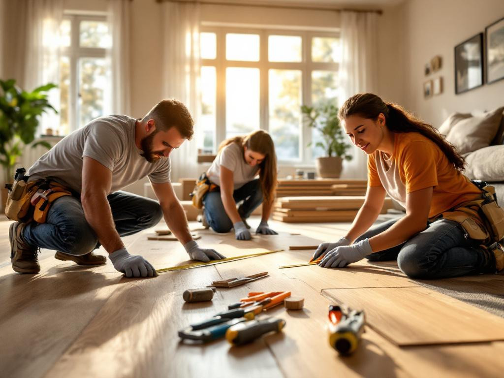 Fast and high-quality laminate installation  and  parquet installation  immediately give the room a new look and add value. Stamina and aesthetics meet with a w