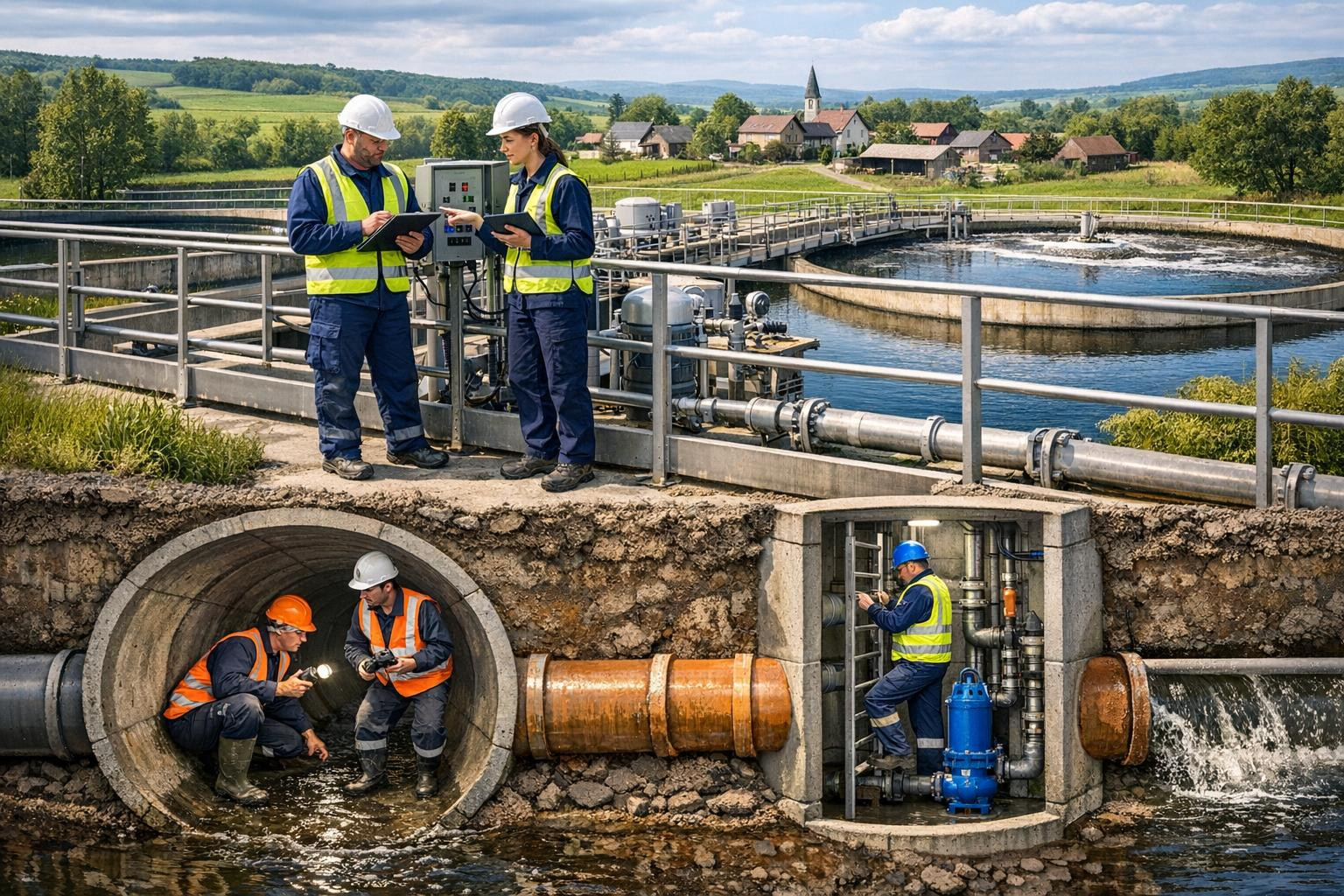 Effective sewage and waste water treatment  ensures clean water, protected community and regulatory compliance. The systematic approach to sewerage network mana