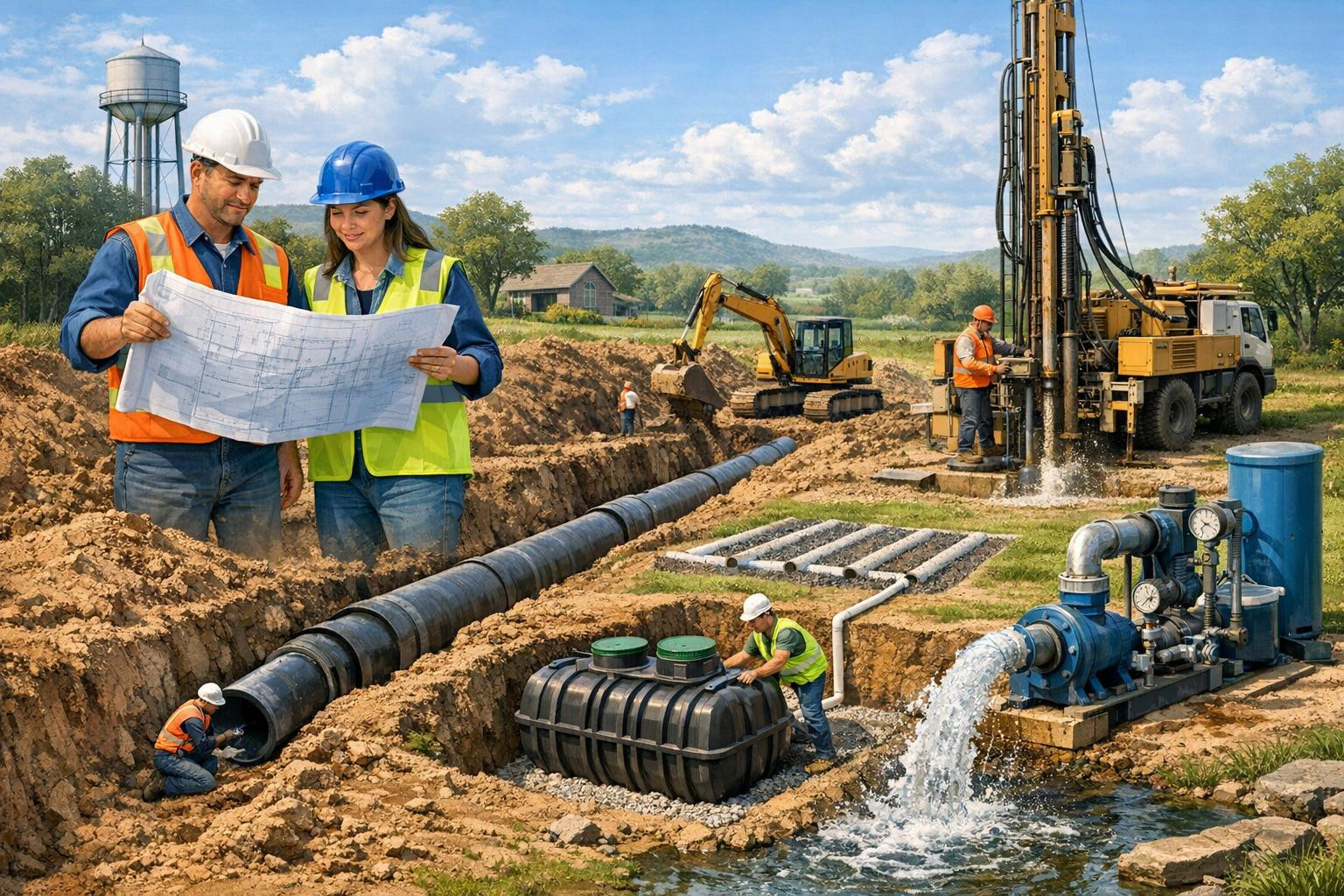 A healthy water and sewerage solution provides safe drinking water, ...