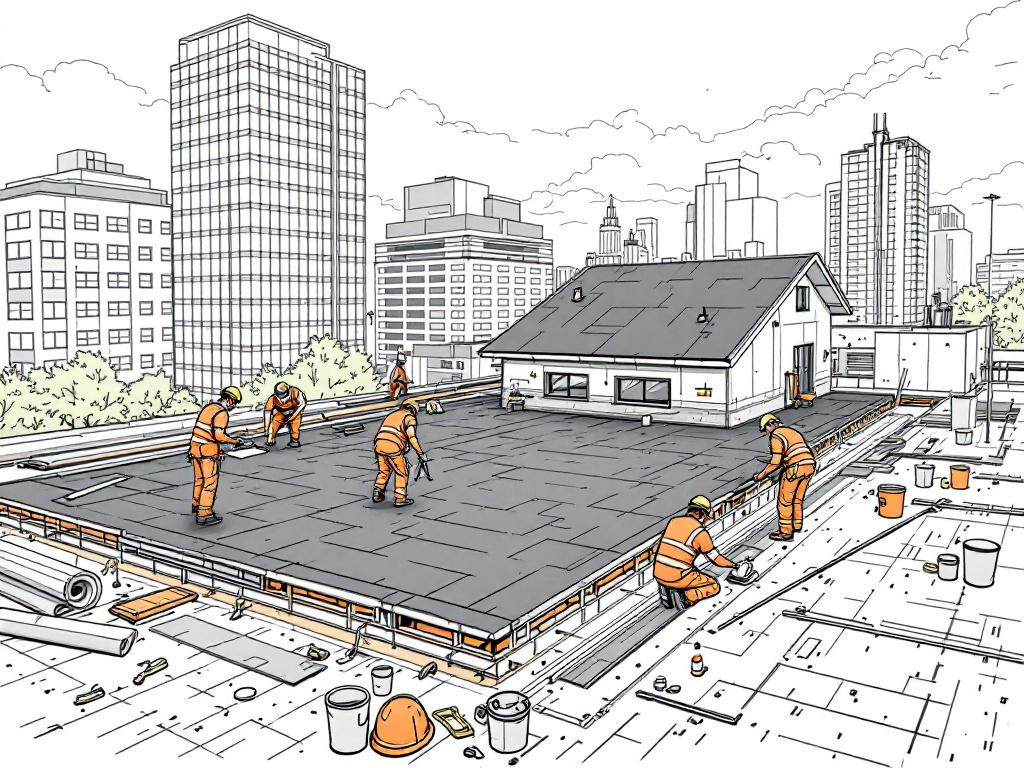 Waterproof flat roof, which protects the building for decades ...