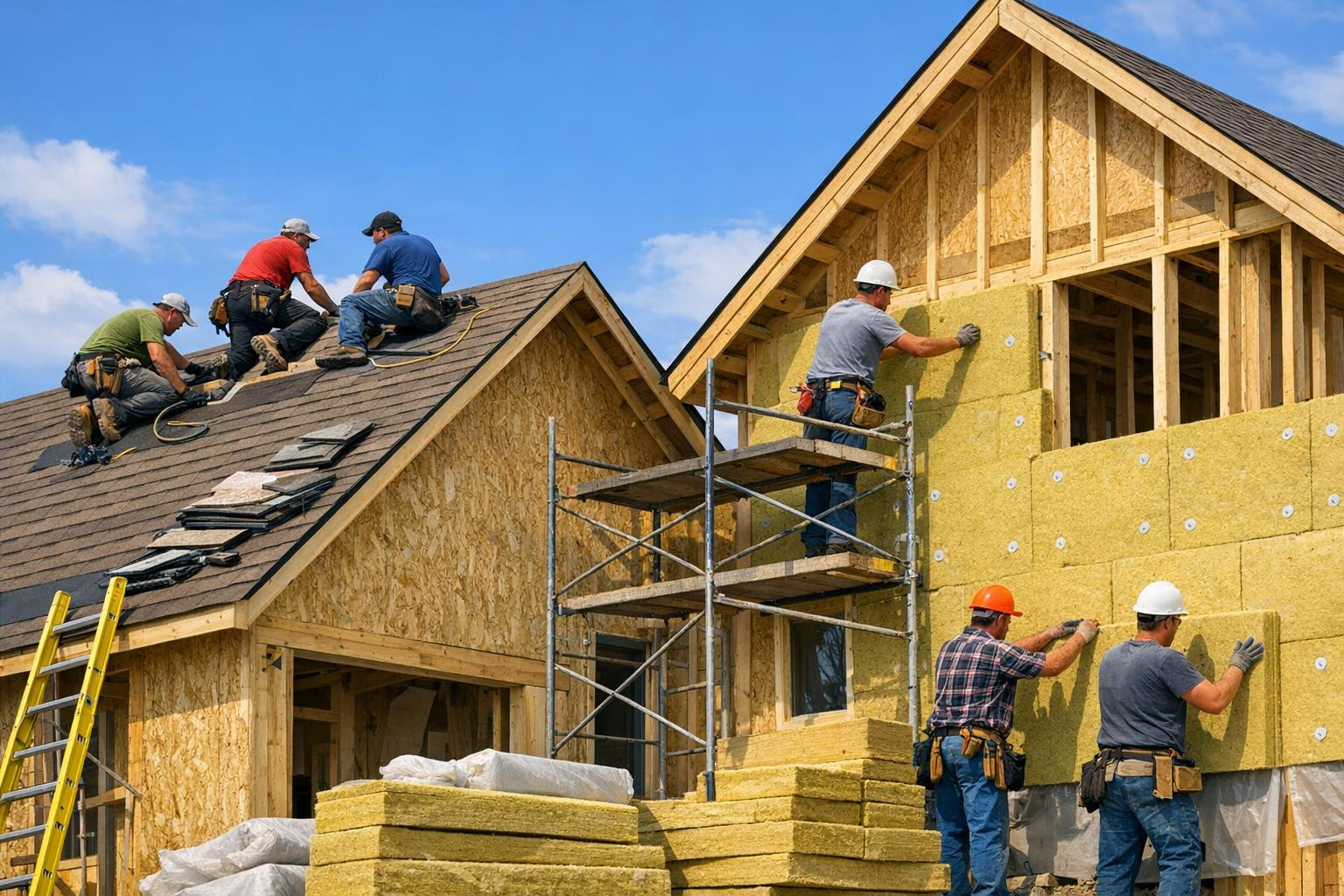 Roofs, facades and wooden construction  ensure the long-lasting, comfort and lower energy costs of the building. Precise planning and professional implementatio