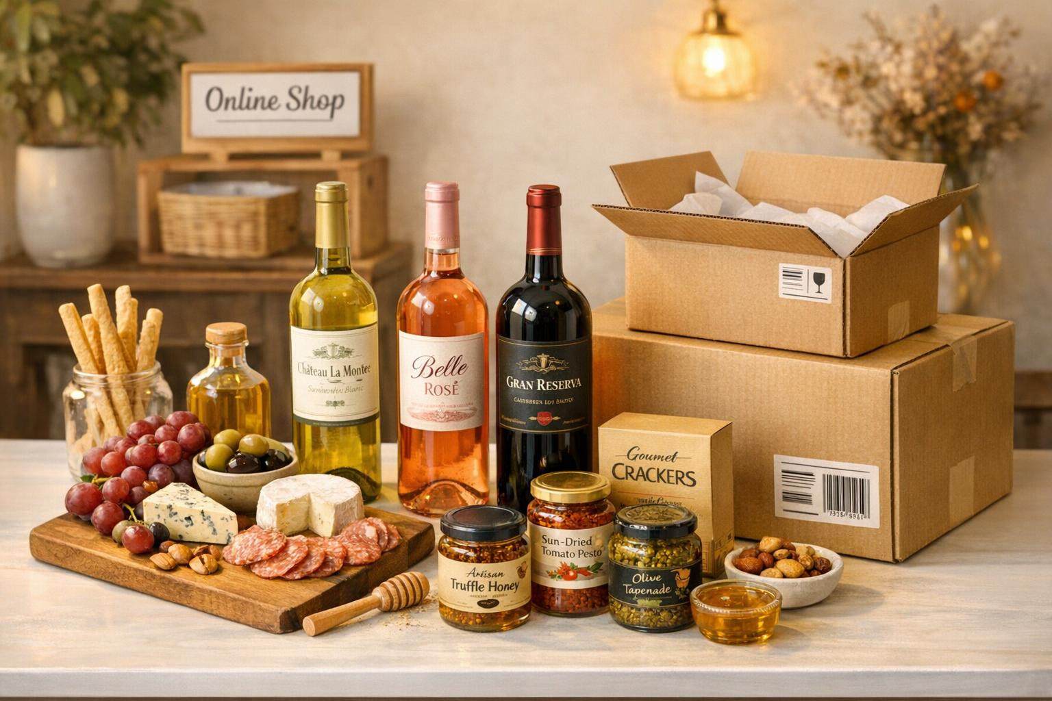 Website shop  offers carefully selected wines, liqueurs and gourmet products that reach home or office comfortably. Simple  wine order   and reliable  quick del