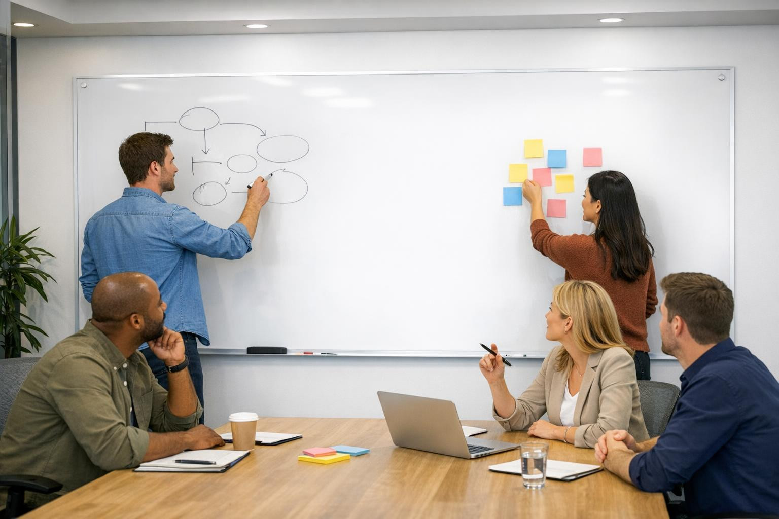 White boards provide a clear, unidentified writing surface suitable ...
