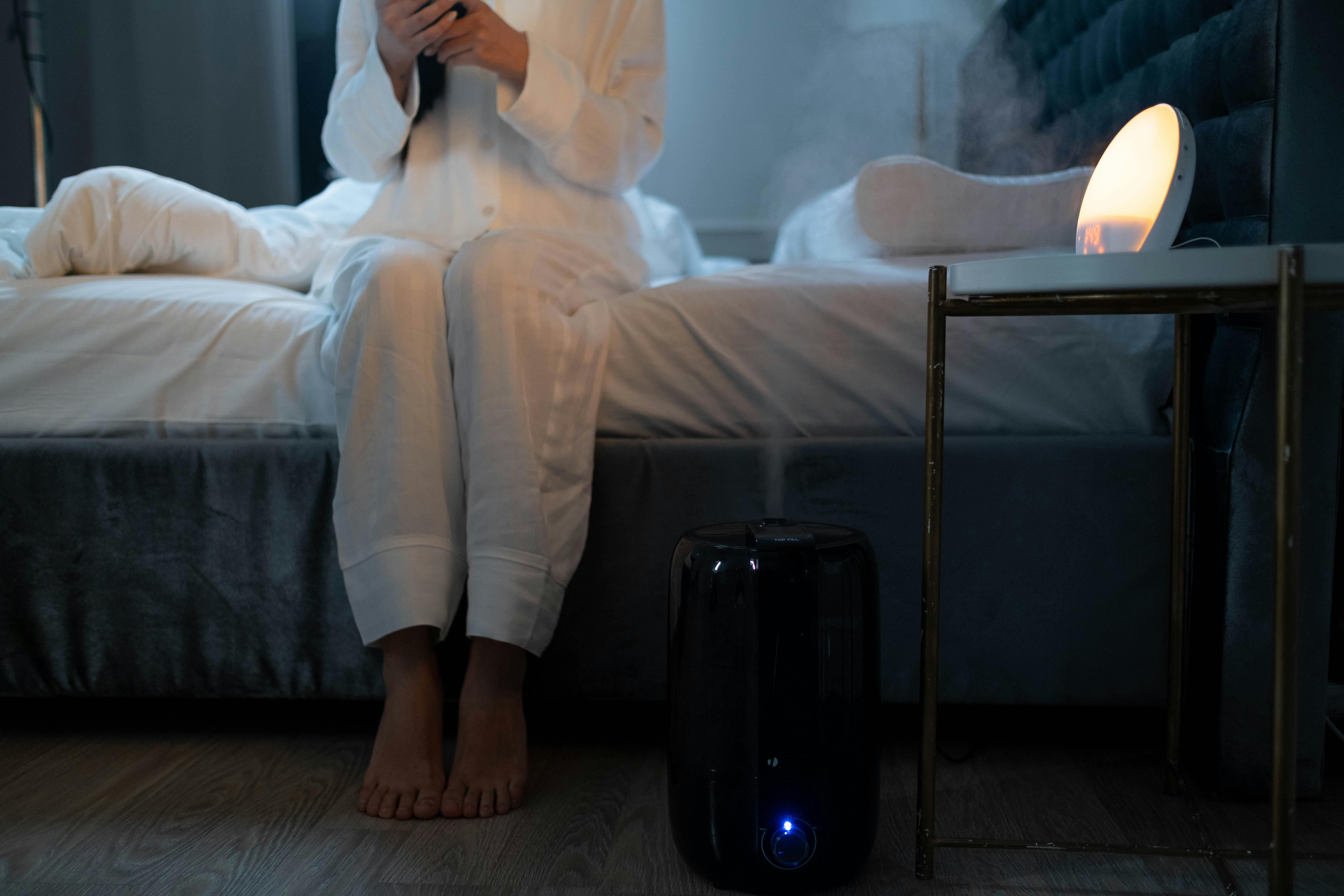 Peaceful evening rhythm and more comfortable uni   A white noise device with nightlight   helps to create a calm atmosphere in the bedroom that supports better 