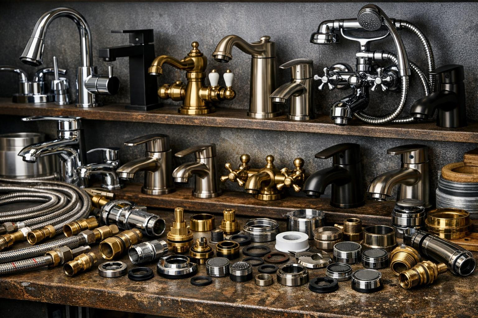 What includes a selection     Sampling of mixers and spare parts   offers a wide range of mixers, cranes and shower mixers for professional use. The selection i