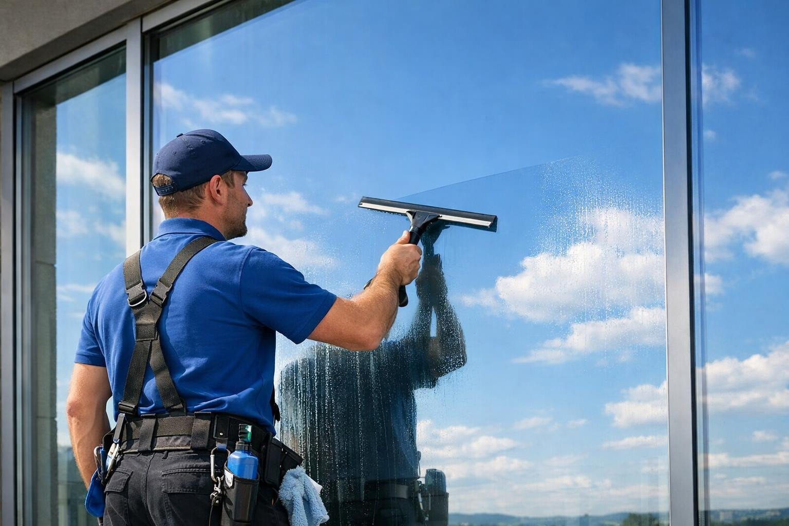 Clear view, more light and better first impression   < Washing of windows  ensures immediate freshness and allows natural light to shine. Providing both  in-