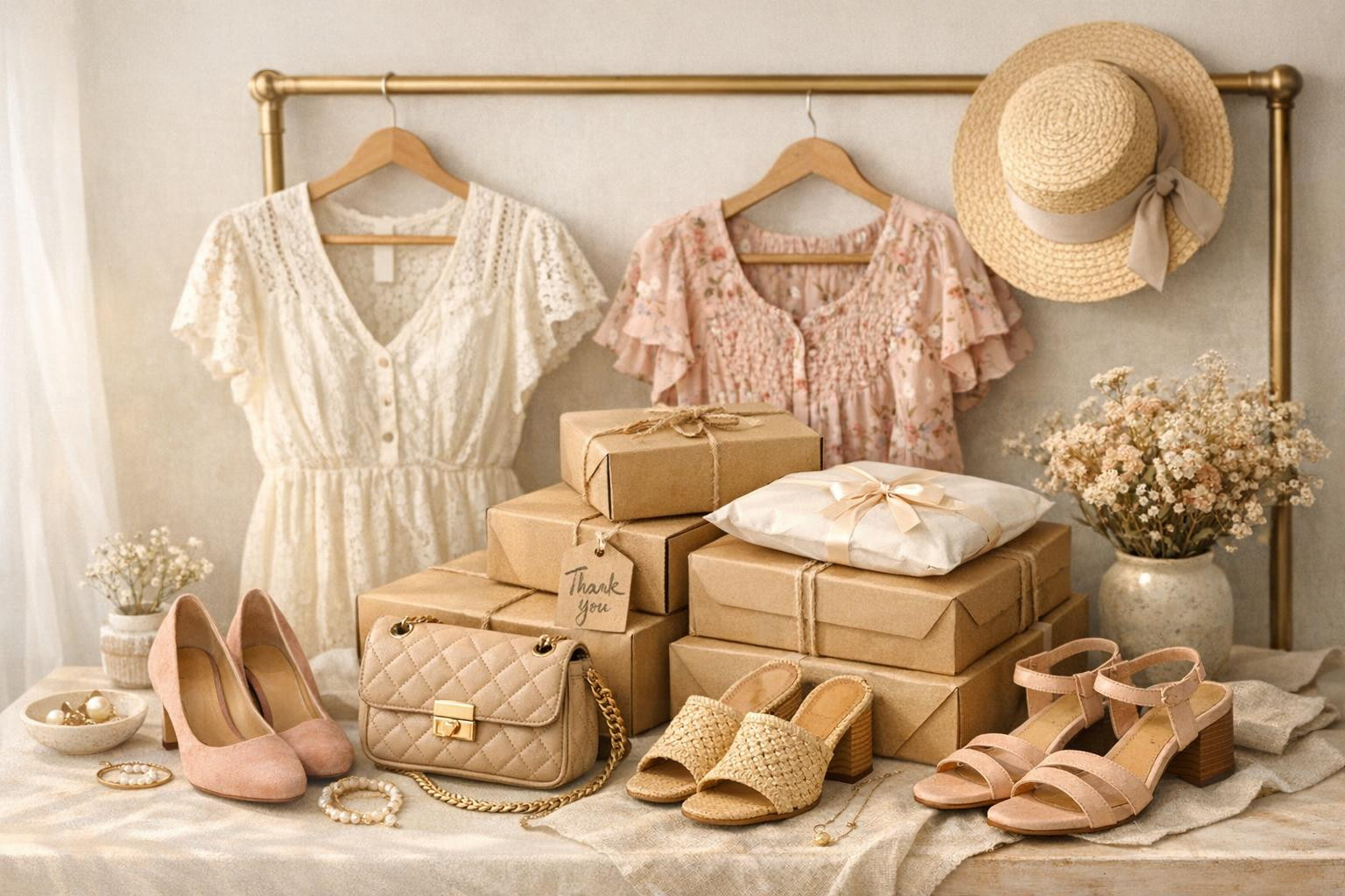 The collection of well-cured women combines elegance and everyday comfort: finely cut   dresses , stylishly matched   sets  and seasonal shoes that help with th