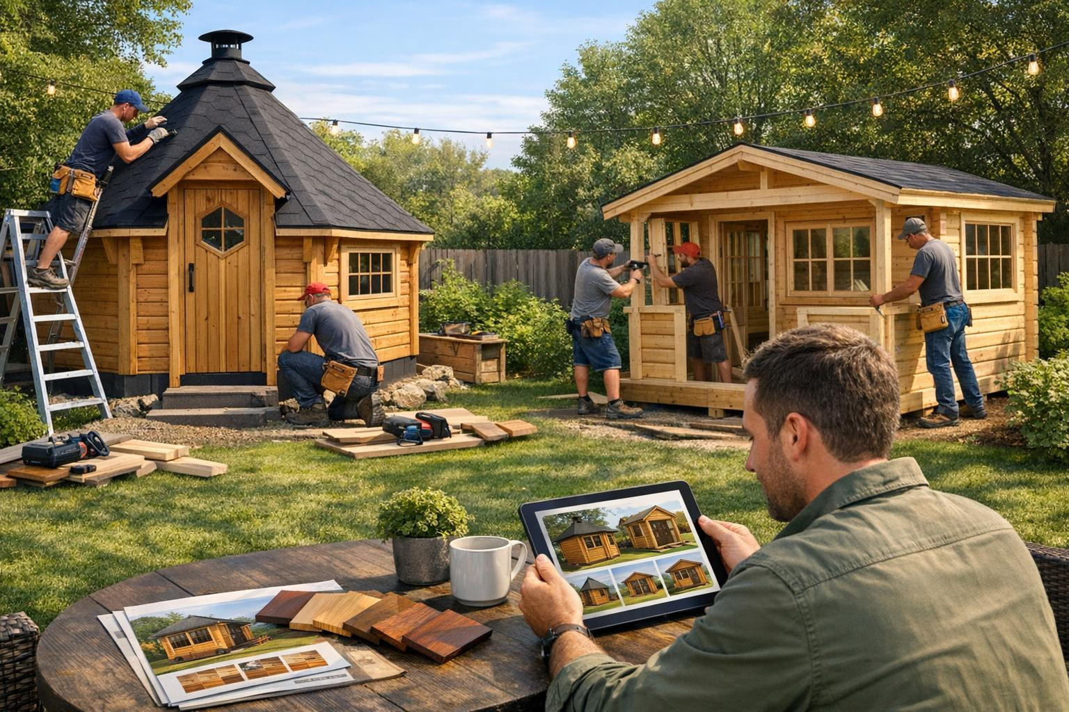 Wooden barbecue and garden houses, which create a complete and durable outdoor space solution    , offer comprehensive solutions from grill houses design to ins