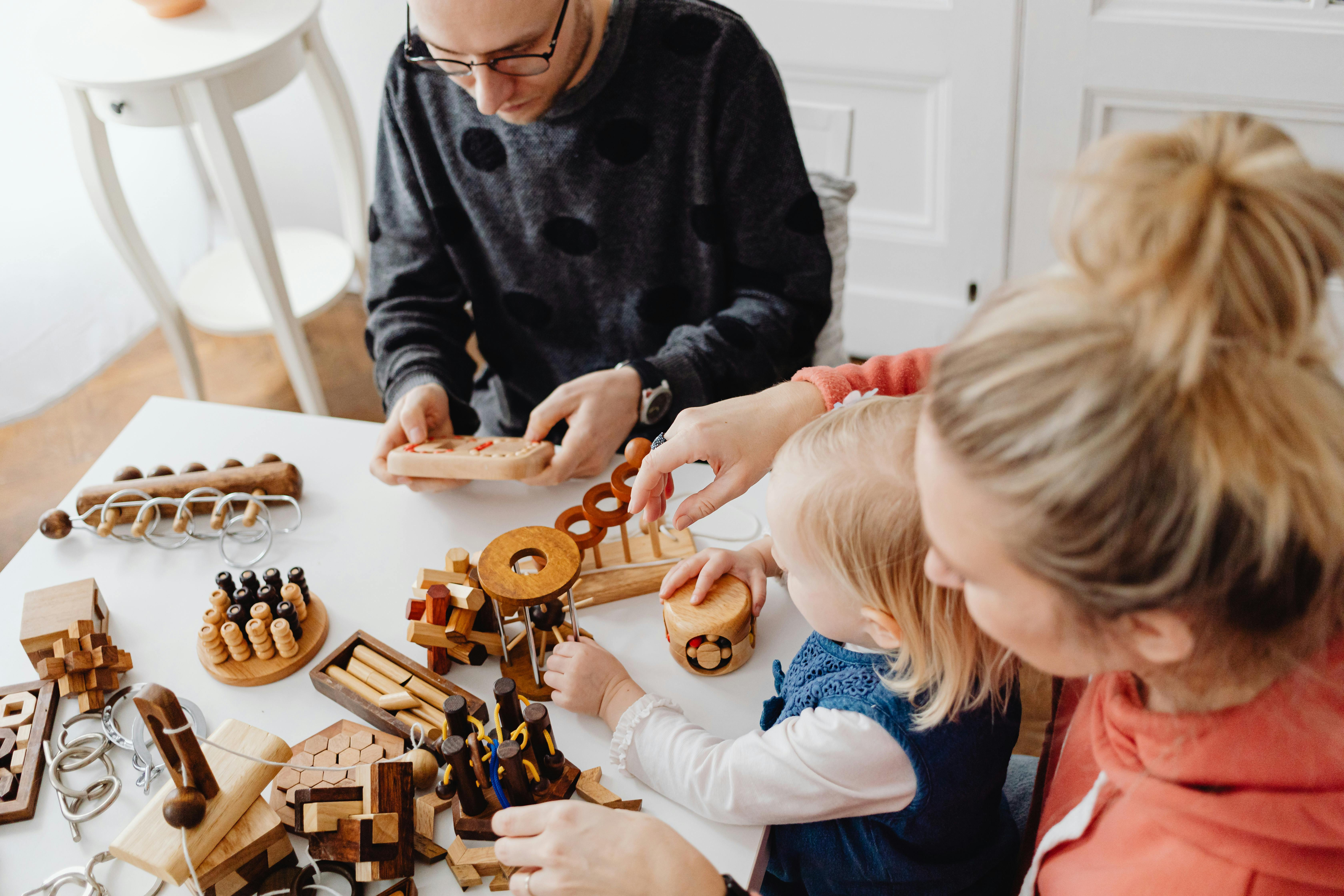 Family-centred selection of durable and natural toys  - carefully curated selection supports the development of the child, develops subtle motor skills and offe